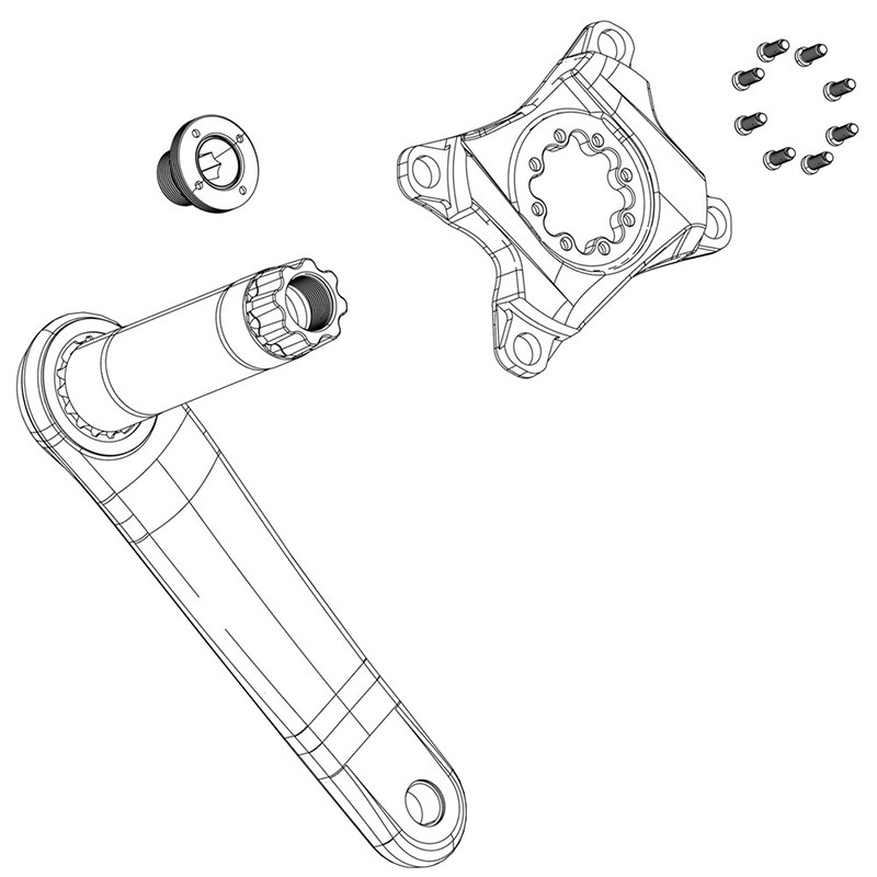 Kit de vis de pédalier SRAM DUB à extension automatique M18/M30 EAG90