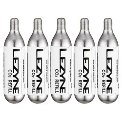 LEZYNE 16G CO2 - 5 PACK SILVER