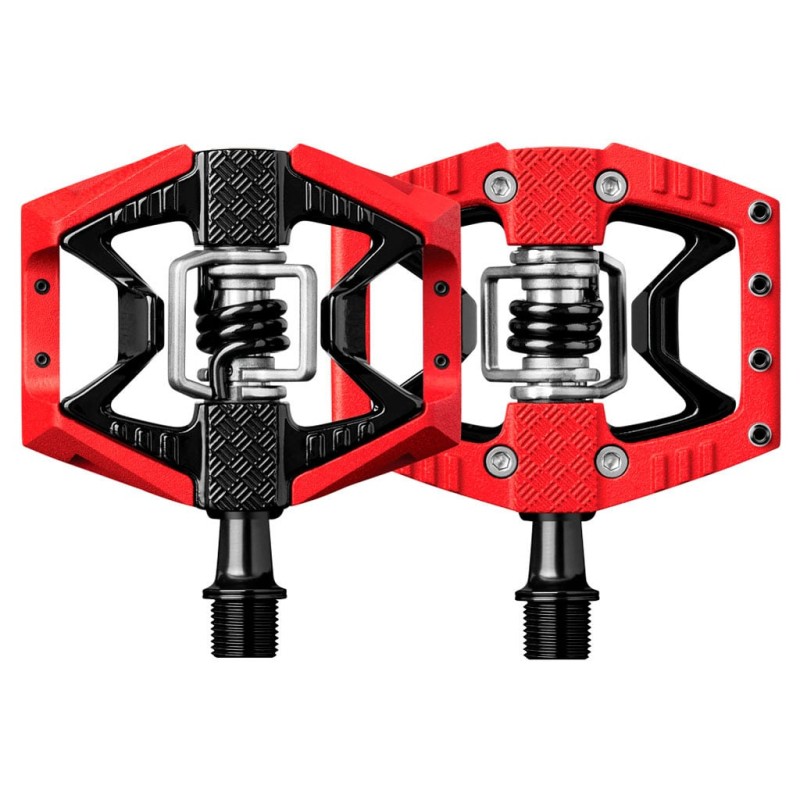 pédales CRANK BROTHERS DOUBLE SHOT 3 ROUGE & NOIR / RESSORT NOIR