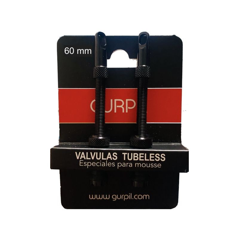KIT DE VALVES TUBELESS PRESTA GURPIL 60 mm ALU.NEG