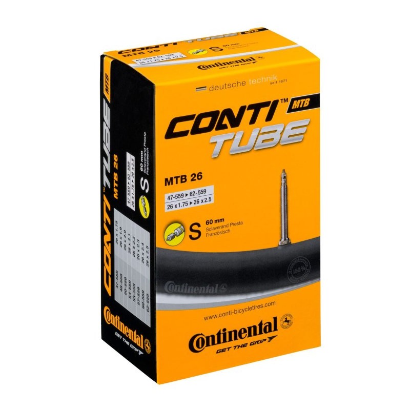 Chambre à air Continental VTT 26 26x1,75/2,30" 47/62-559 VS 52mm