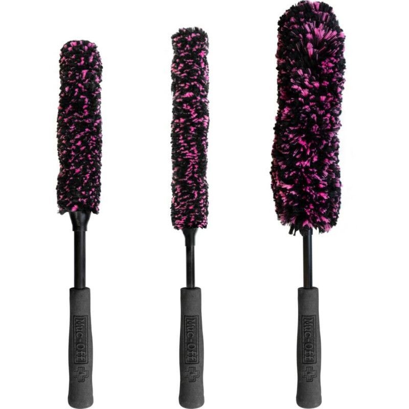 KIT DE 3 BROSSES EN MICROFIBRE MUC-OFF