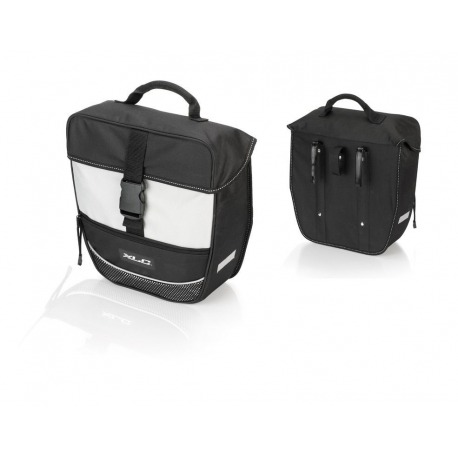 XLC Bolsa única Traveller BA-S67 negro/antracita,34x30x13cm,aprox.13 litr