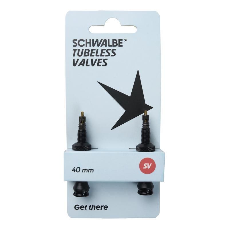 Kit de valves tubeless Schwalbe 40 mm en aluminium noir