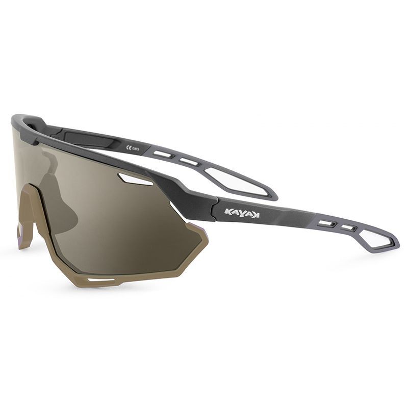 Lunettes de soleil KAYAK 3024, monture noire, verres fumés, couleur mer