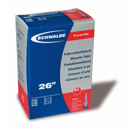 Chambre à air Schwalbe SV 13F 26x2.10-3.00" 54/75-559 EK40mm