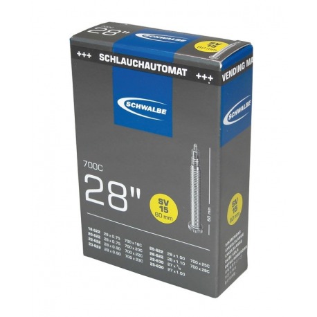 Caméra Schwalbe SV 15 en folio 28x3/4-1 1/8" 18/28-622/630 SV60mm