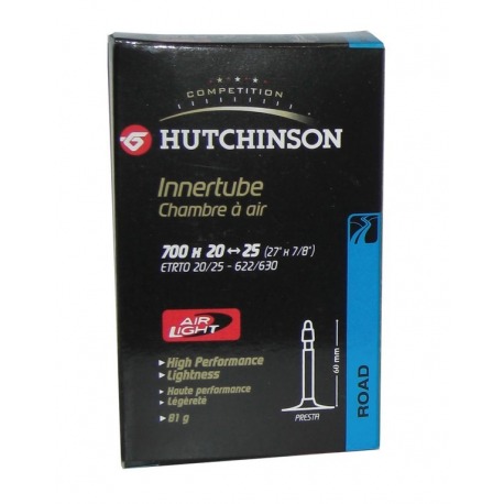 Hutchinson Air Light 28" chambre 28" 700x20-25C valve française 60 mm