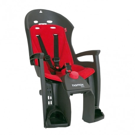 Hamax Siesta portaequipment siège enfant. gris/rouge, fixation sur porte-bagages