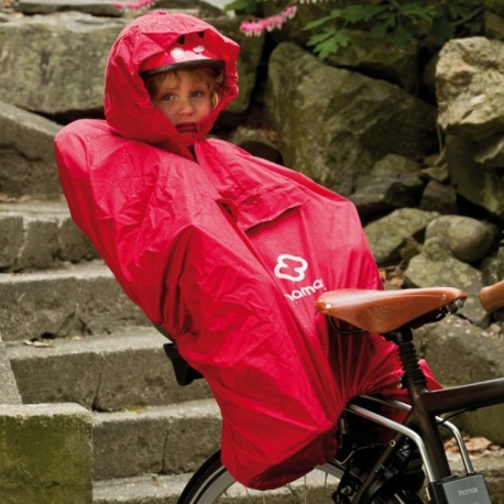 Poncho cortalluvia Hamax rojo, p.el niño en la silla d.niños