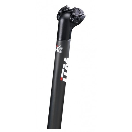 Tige de selle Brevet ITM X-One Carbone Ø 27.2mm, 400mm, Tube/collier Carbone. aluminium