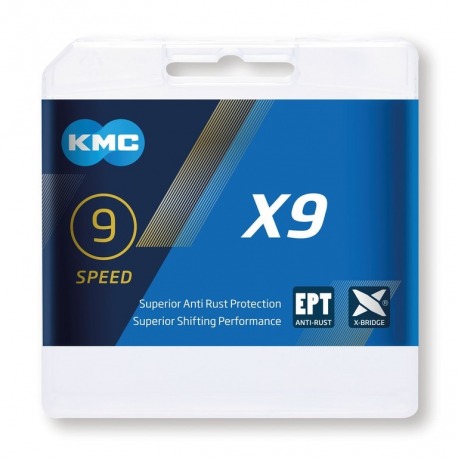 Chaîne KMC KMC X9 EPT 1/2" x 11/128", 114 maillons, 6,6 mm, 9-v.