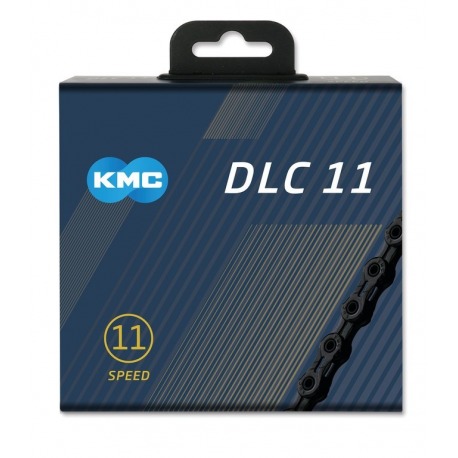 Chaîne noire KMC DLC 11 1/2" x 11/128",118 maillons,5.65mm,11v.