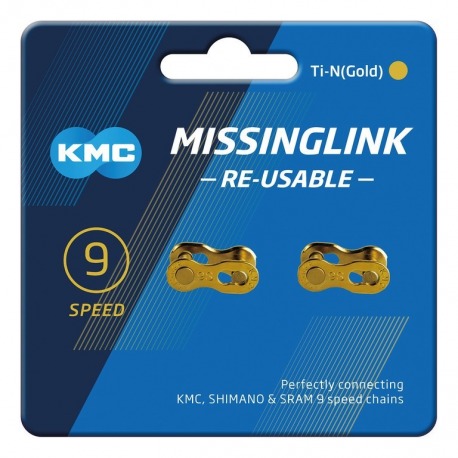 Missinglink KMC 9R Ti-N or 2 unités. pour chaînes 6,6 mm, 9 v. C09GR0000