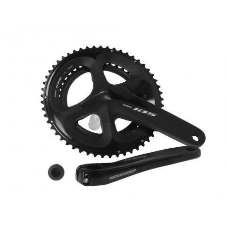 Pédalier Shimano 105 39/53 dents 170 mm FC-R7000 noir avec axe 11 V.