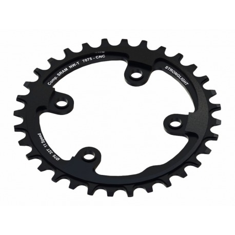 Plateau VTT Stronglight Sram 1x11 pour XX1 4 bras 32d fileté noir