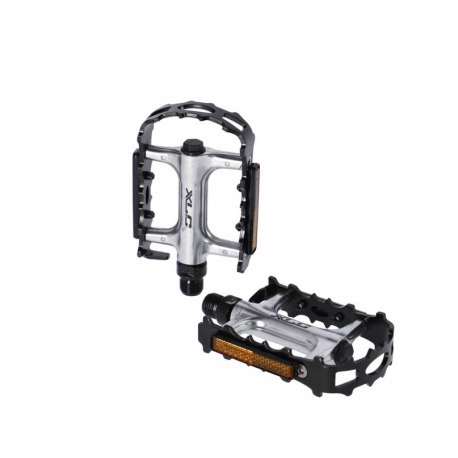 XLC MTB Pedal PD-M28 corps et cage en aluminium, argent/noir