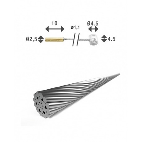 XLC Cable de cambio Ø 1,1/2250mm 2 boquillas