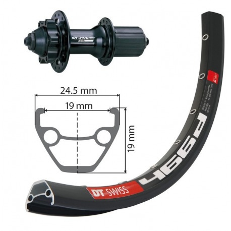 RT 26x1.9 XLC 6-agujeros ne.  QR 32L DT Swiss D466 DISK ne, radio Niro(ne)