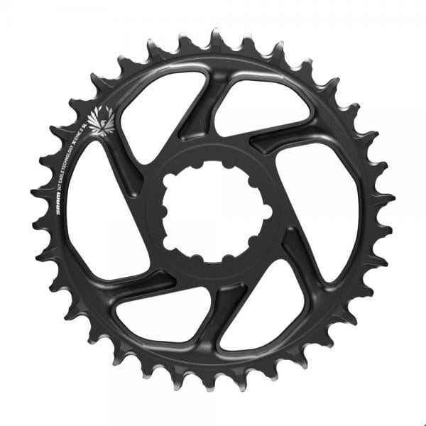 Plateau Sram X-Sync2 SL Eagle 38 trous, gris, Alu, déport 6mm, DM, 12 vitesses.