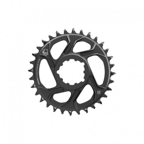 Plateau Sram X-Sync2 Eagle 34 trous, gris, Alu, déport 6mm, DM, 12 vitesses.