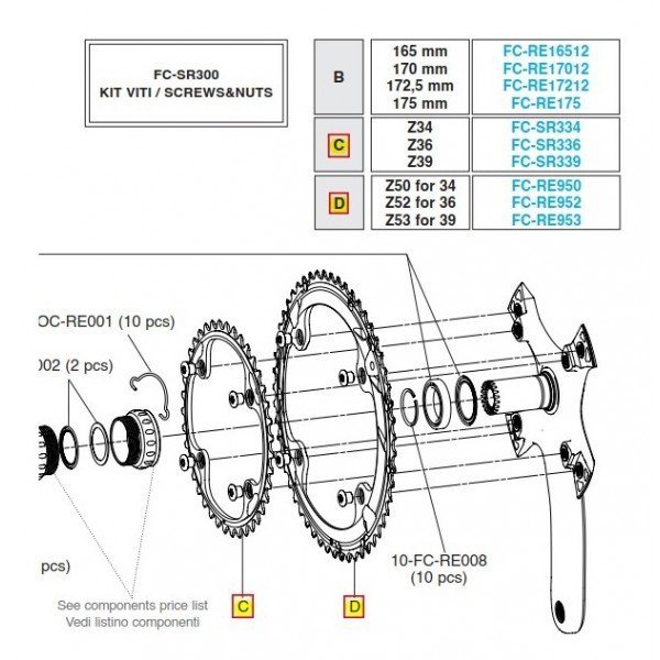 Plateau Super Record/Record 12v. FC-SR336 36 dents + vis