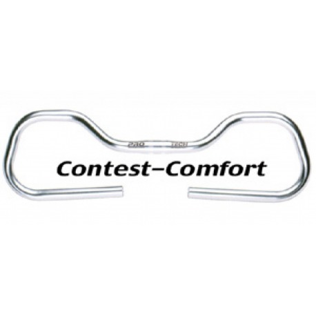 Guidon multifonction Contest Comfort Ergotec, aluminium, argent, 570mm, Ø25.4mm, 0°