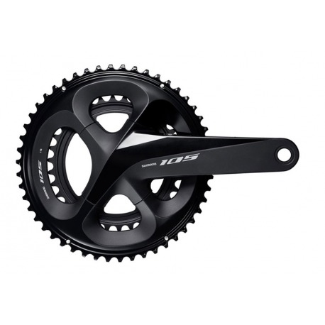 Pédalier Shimano 105 34/50 d. 172,5 mm FC-R7000 noir, avec arbre, 11 vitesses.