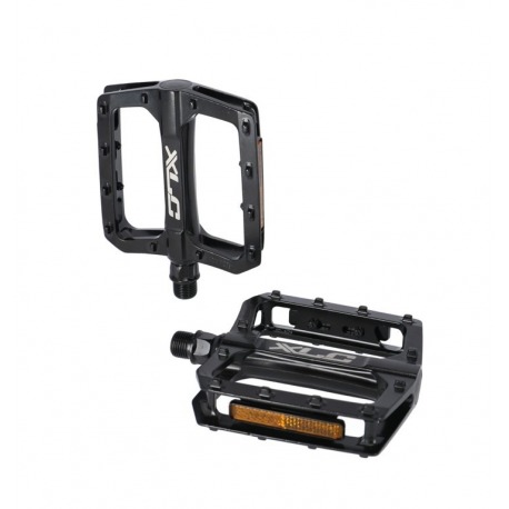Pédale plate XLC PD-M29 noire avec revêtement réfléchissant