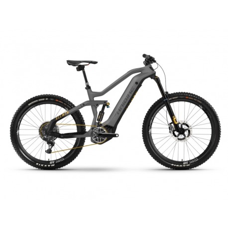 Haibike AllMtn SE i600Wh 12-G XX1-AXS vélo électrique double suspension titan/noir/jaune mat 2021