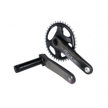 Manivelles Sram Force 1x D1 DUB 165mm sans axe DUB alu/carb. lumineux 40d.12-v