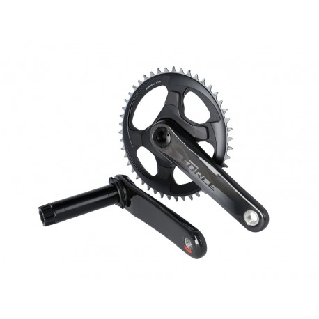 Pédalier Sram Force 1x D1 DUB 167 5mm sans DUB alu/carbone brillant. 46d.12-v