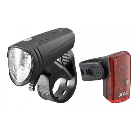 Kit phares LED à piles Feu arrière AXA GreenLine 15 1 LED et câble USB inclus