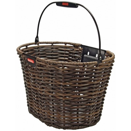 Panier avant Klickfix Structure ovale 39x24x28cm, tressé, sans adaptateur, 16 L