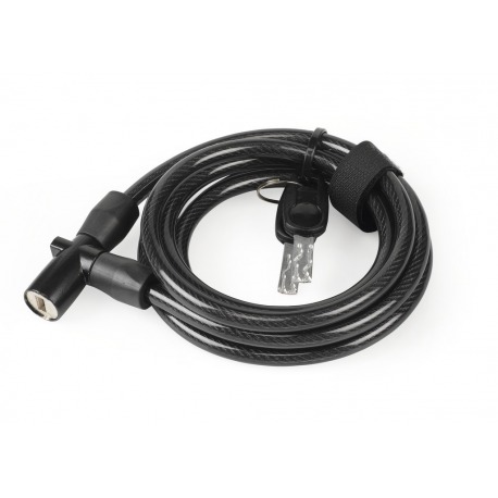XLC Cable espiral antirrobo 180cmxØ 8mm, negro, mín. UV 10