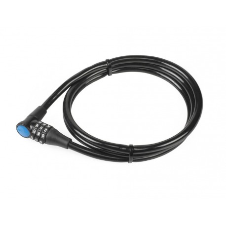 XLC Cable antirrobo combinación 120cmxØ 8mm, negro, mín. UV 10