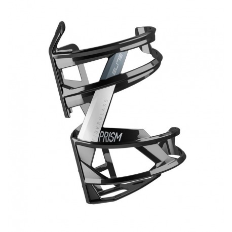 Porte-bidon droit Elite Prism, noir brillant/blanc