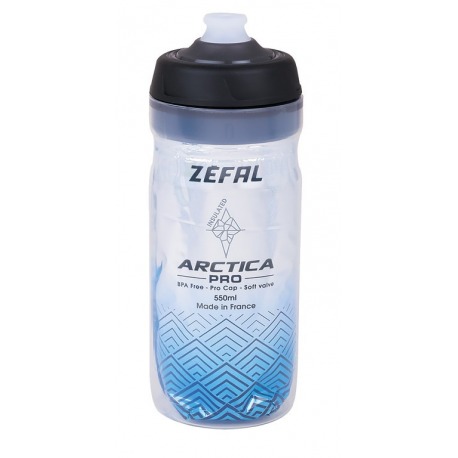 Bidón Zefal Arctica Pro 55 550ml, plata-azul