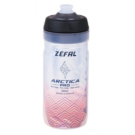 Bidón Zefal Arctica Pro 55 550ml, plata-rojo