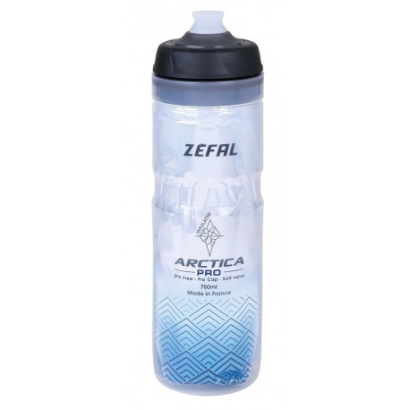 Bidón Zefal Arctica Pro 75 750ml/25oz altura 259mm silver-blue