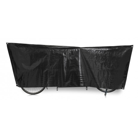 Housse de vélo Tandem VK 110 x 300 cm, noire, avec œillets