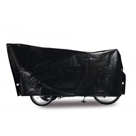 Housse de vélo Cargo Bike VK 120 x 295cm, noir, incl. 2 grands oeillets