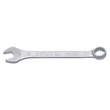 Llave combinada Unior corta, acodada 15mm, longitud 170mm, 125/1