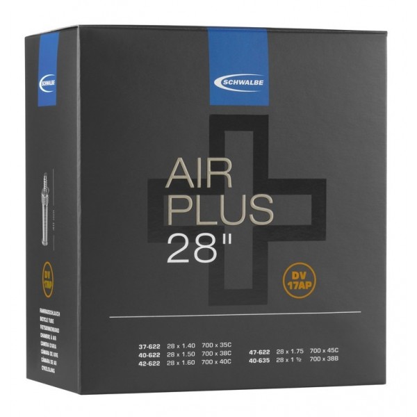 Chambre à air Schwalbe DV 17AP Air Plus 28" 37/47-622/635 IB 40 mm