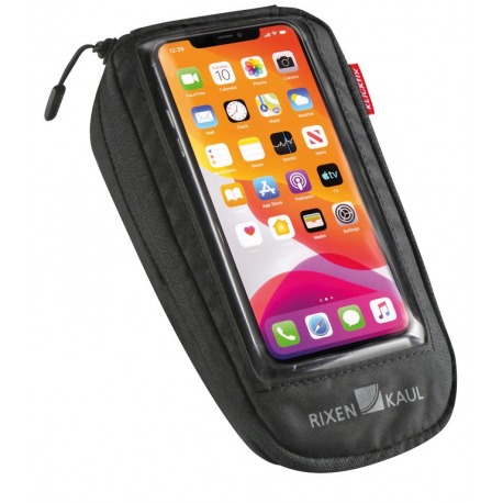 Phone Bag Comfort M KLICKfix avec adaptateur transparent/noir, avec raccord pivotant