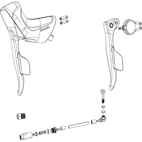 Kit levier de frein et levier de vitesse Sram Rival Etap AXS gauche, disque, 11.7018.082.002