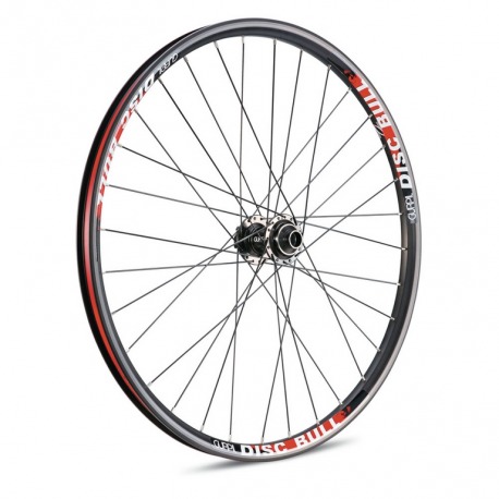 RUEDA DELANTERA DISC BULL NEGRA EJE 20 MM