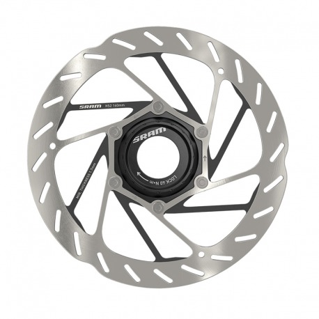 DISQUE DE FREIN SRAM HS2 CENTERLOCK 160mm ARGENT/NOIR