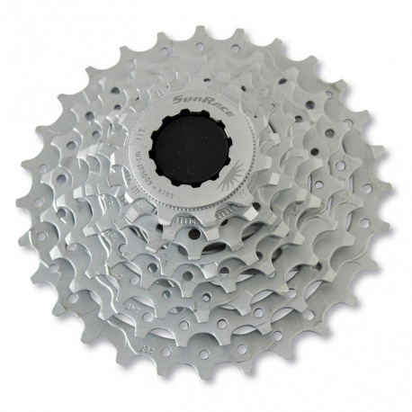 CASSETTE SUNRACE PARA SHIMANO 8 VELOCIDADES PLATA