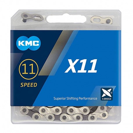 CHAINE KMC X11 1/2x11/128 118 MAILLONS.5.65 mm PLA/GR